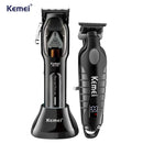 Kit Profissional Máquina de Corte Km-1763 + Acabamento Km-2293 | Kemei ®