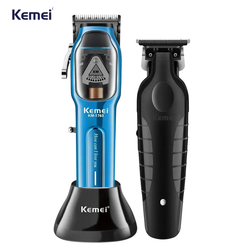 Máquina de Corte 10w Km-1763 + Máquina de Acabamento 5w Km-2299 | Kemei ®
