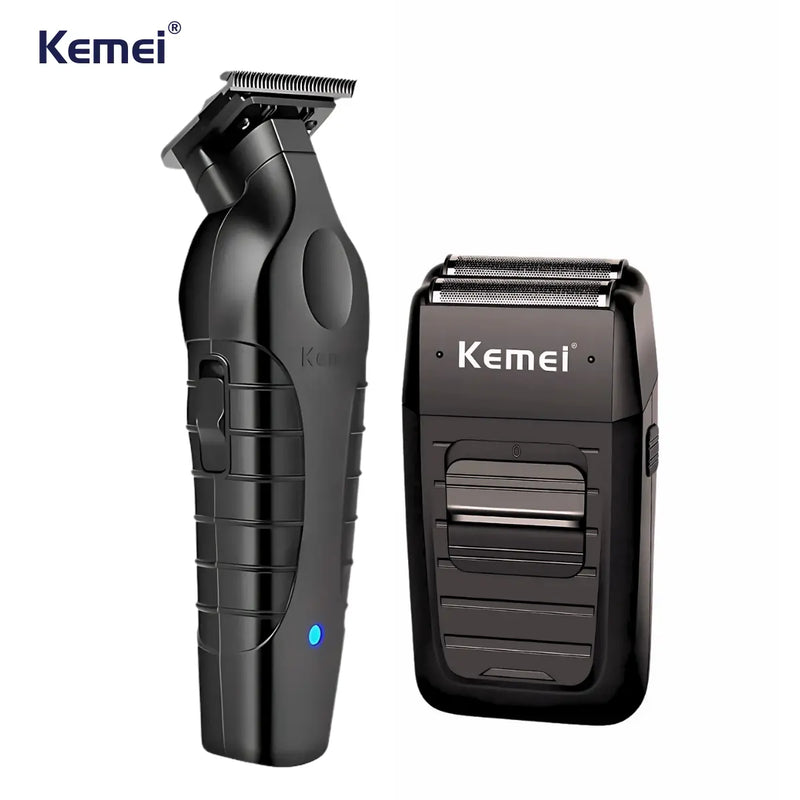 Kit Profissional Máquina de Acabamento Km-2299 + Shaver Km-1102 | Kemei ®