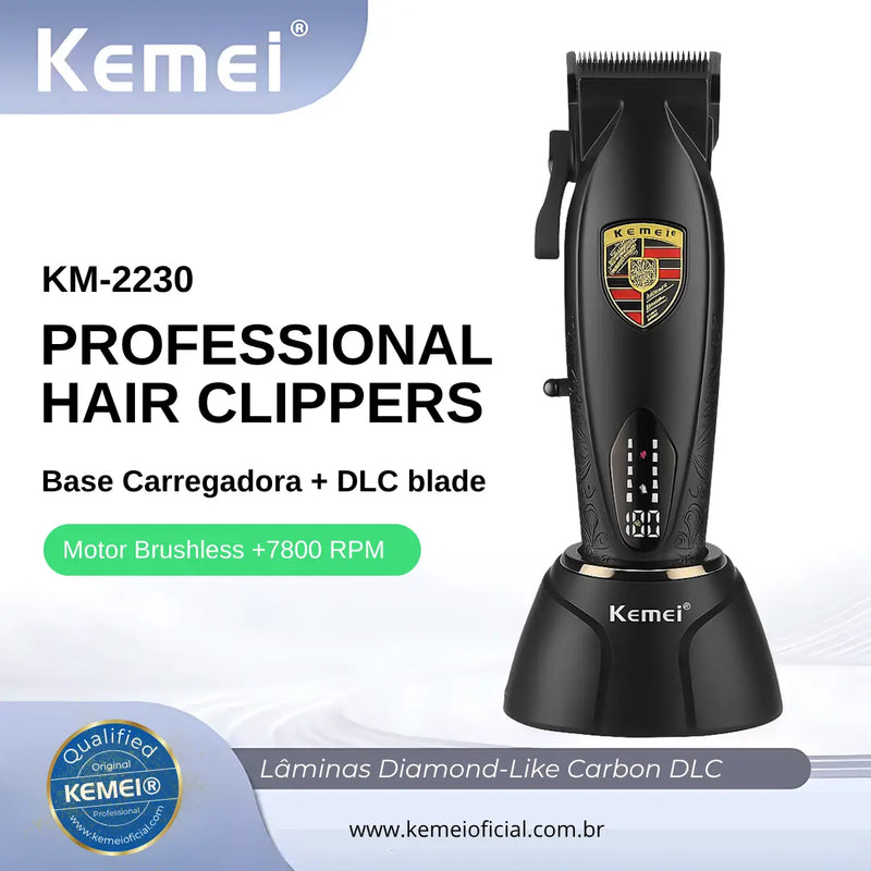 Máquina de Corte Brushless 10w com Base Carregadora Km-2230 | Kemei ®