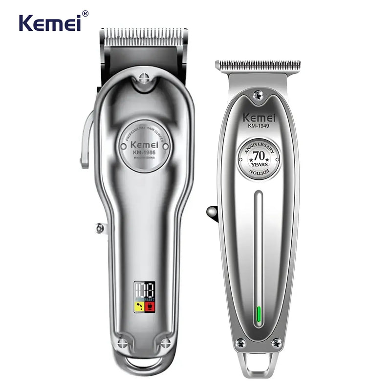 Kit Profissional Máquina de Corte km-1986 + Acabamento Km-1949 | Kemei ®