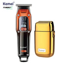 Kit Profissional Máquina de Acabamento Km-658 + Shaver Km-TX1 | Kemei ®