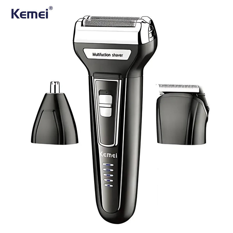 Barbeador Elétrico 3 em 1 Profissional Km-6558 | Kemei ®