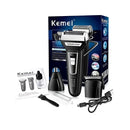 Barbeador Elétrico 3 em 1 Profissional Km-6558 | Kemei ®