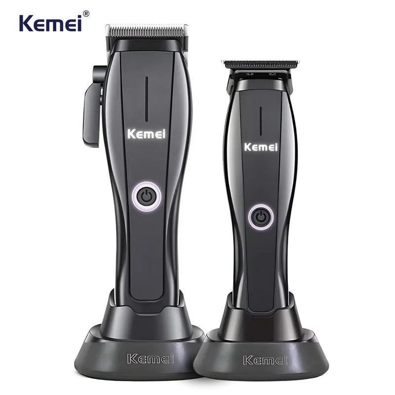 Kit Profissional Máquina de Corte Km-2286 + Acabamento Km-2295 | Kemei ®