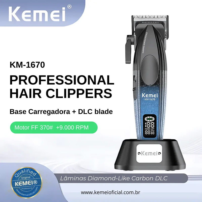 Máquina de Corte Turbo 9.000 RPM com Base Carregadora Km-1670 | Kemei ®