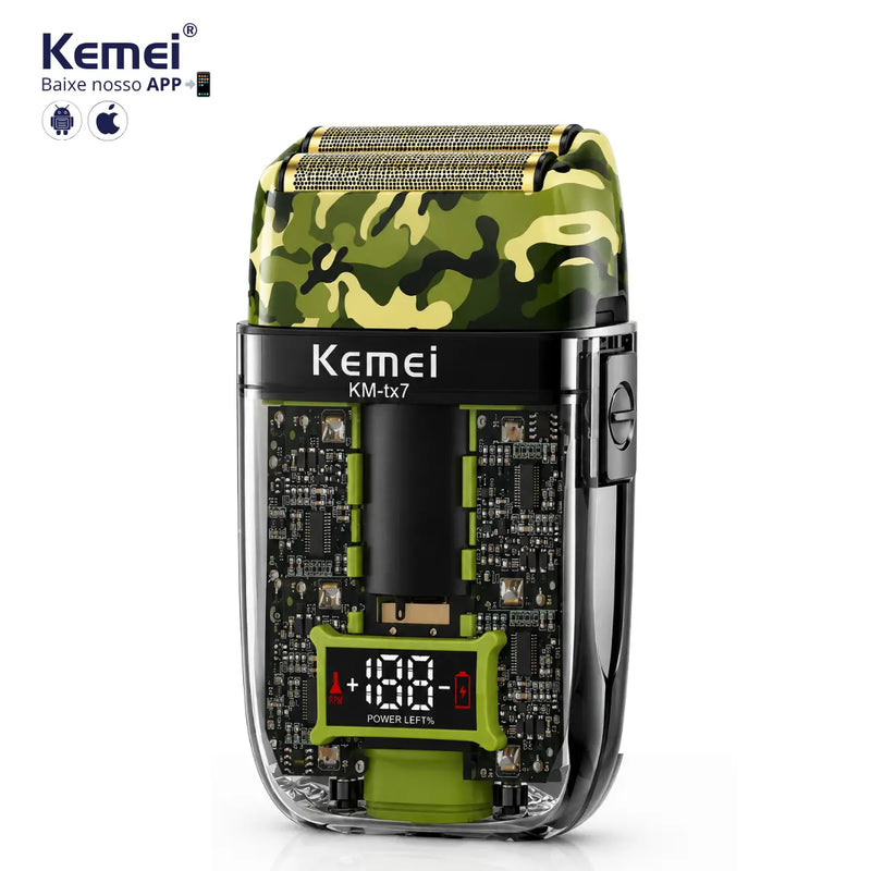 Barbeador Elétrico Profissional Km-TX7 | Kemei ®