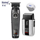 Kit Profissional Máquina de Acabamento 8w Km-1855 + Shaver Km-T402 | Kemei ®