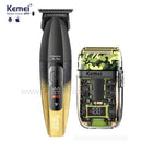 Kit Profissional Máquina de Acabamento Km-1817 + Shaver Km-TX7 | Kemei ®