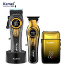 Kit Pro Máquina de Corte Km-2242 + Acabamento Km-1677 + Shaver Km-TX10  | Kemei ®