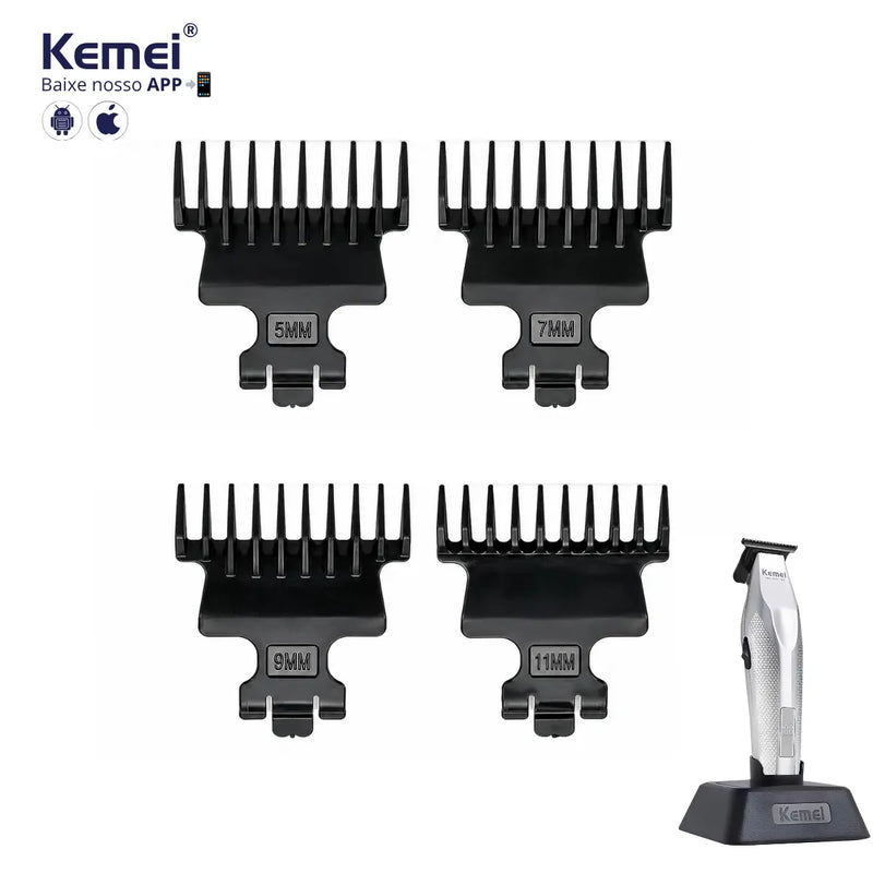 Kit 4x Pentes 5 7 9 11 mm Para Máquina KM-3023-702 | Kemei ®