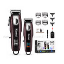 Kit Profissional 2x máquinas Corte + Acabamento Km-8526 | Kemei ®