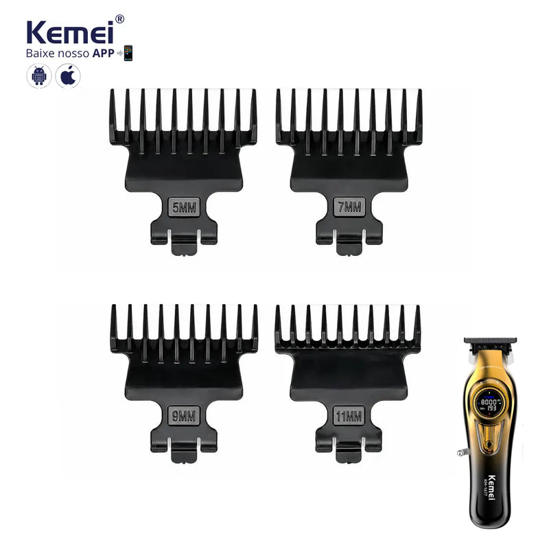 Kit 4x Pentes 5 7 9 11 mm Para Máquina KM-1677 | Kemei ®