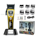 Máquina de Corte Brushless Profissional +Base Carregadora Km-1911 | Kemei ®