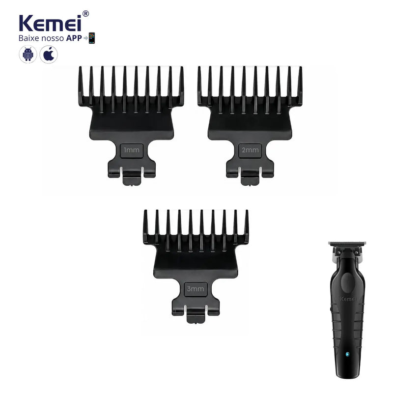Kit 3x Pentes 1 2 3 mm Para Máquina KM-2299 | Kemei ®