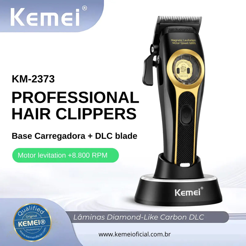 Máquina de Corte PRO Levitação Magnética +Base Carregadora Km-2373 | Kemei ®