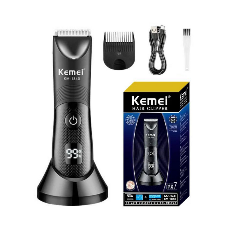 Aparador à Prova D'agua Km-1840 + Shaver 8.000 RPM Km-1112 | Kemei ®