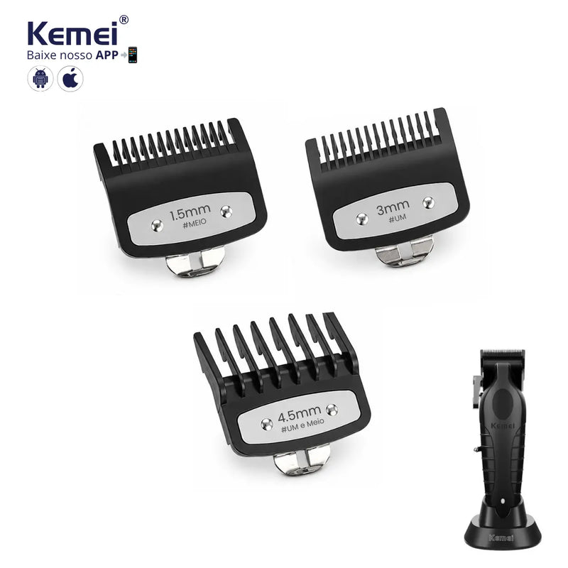 Kit 3x Pentes Especiais De Disfarce Para Máquina Corte KM-2296 | Kemei ®
