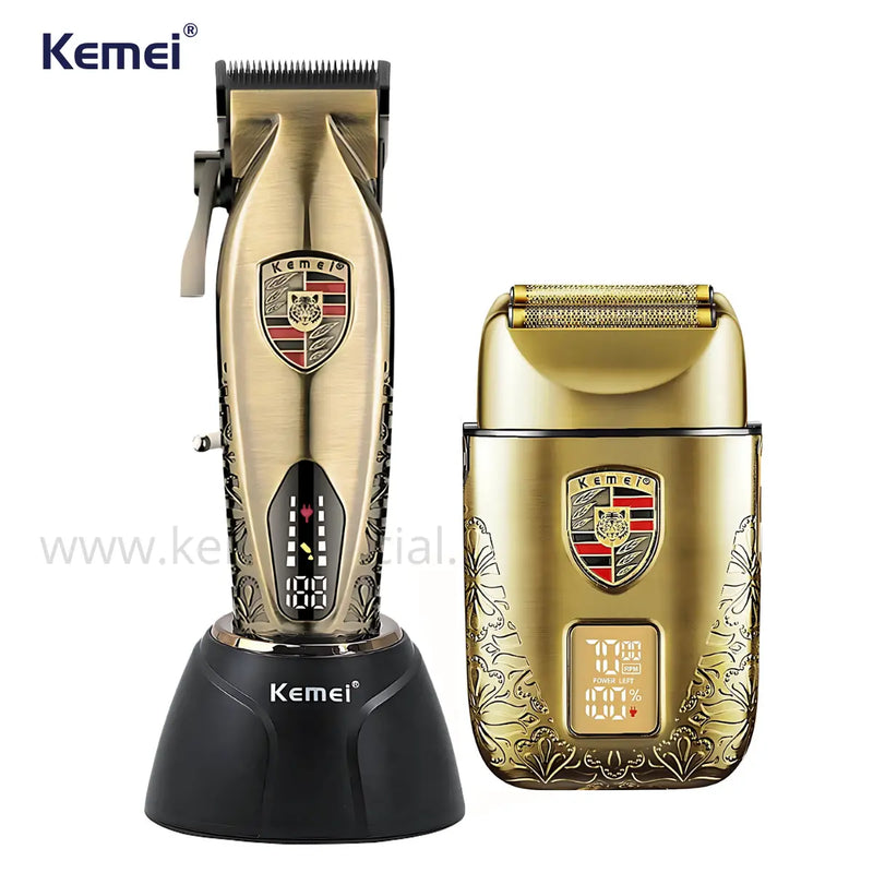 Máquina de Corte Brushless 10w com Base Km-2230 + Shaver Km-T93 | Kemei ®