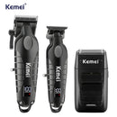 Kit Pro Máquina de Corte Km-2290 + Acabamento Km-2293 + Shaver Km-1102 | Kemei ®