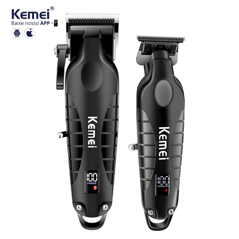 Kit Profissional Máquina de Corte Km-2290 + Acabamento Km-2293 | Kemei ®