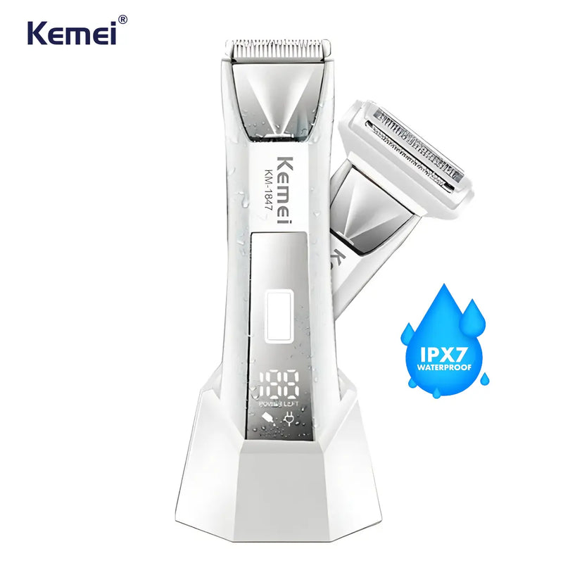 Aparador Íntimo 2 em 1 à Prova D'agua Lâminas de cerâmica Km-1847 | Kemei ®
