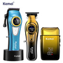 Kit Pro Máquina de Corte Km-2242 + Acabamento Km-1677 + Shaver Km-TX10  | Kemei ®