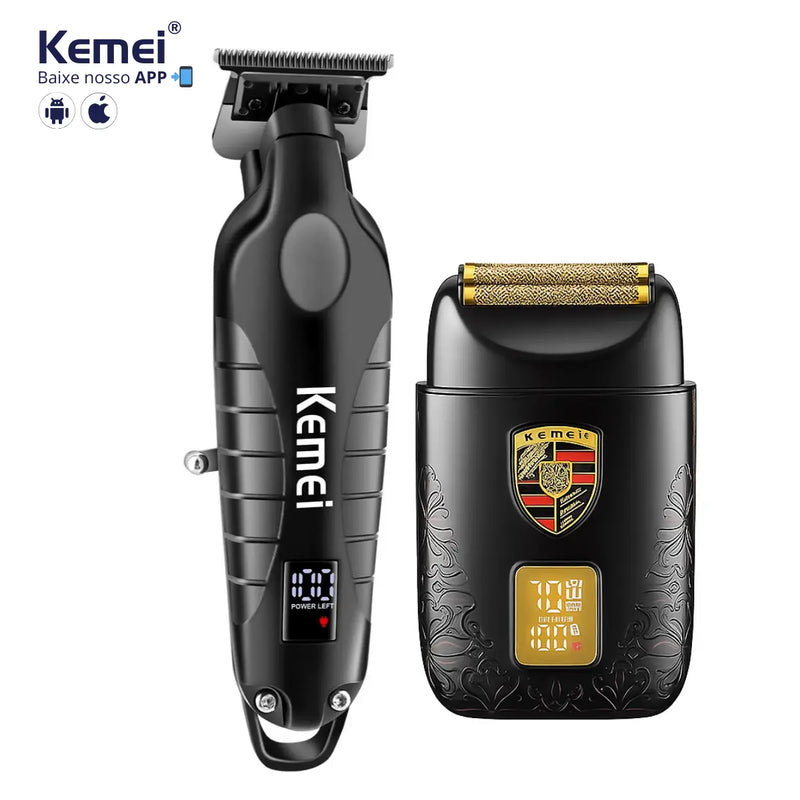 Máquina de Acabamento 0Gap Km-2293 + Shaver Km-T93 | Kemei ®