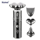 Barbeador Elétrico 4 em 1 Profissional 6x lâminas Km-2193 | Kemei ®