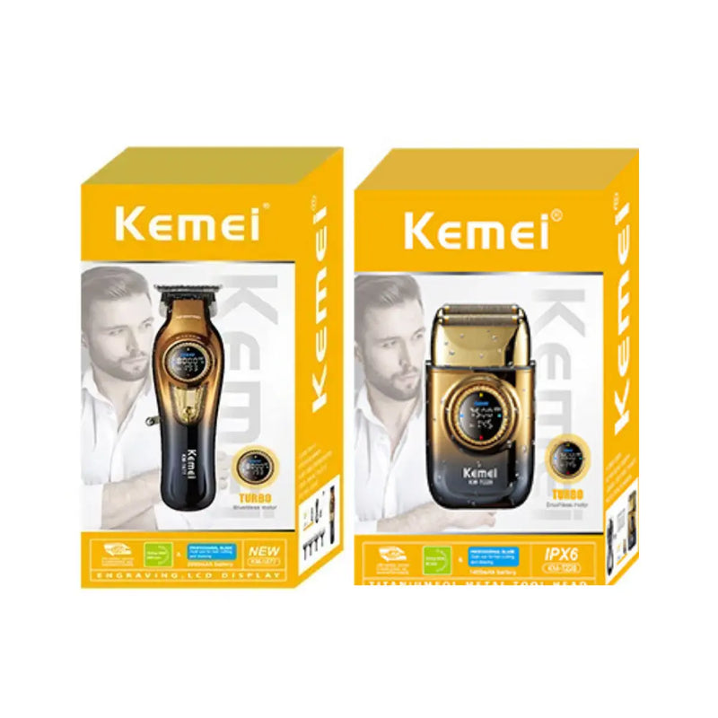 Máquina de Acabamento Turbo Km-1677 + Shaver 7.500RPM Km-T228 | Kemei ®