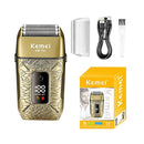 Barbeador Elétrico IPX6 3x Lâminas 7.500 RPM Km-T91 | Kemei ®