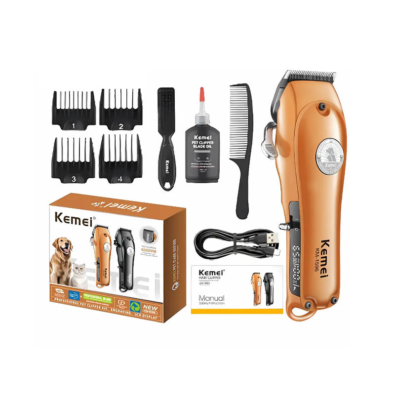 Máquina de Tosa Pet Clipper 7.000 RPM Profissional Km-1596 | Kemei ®