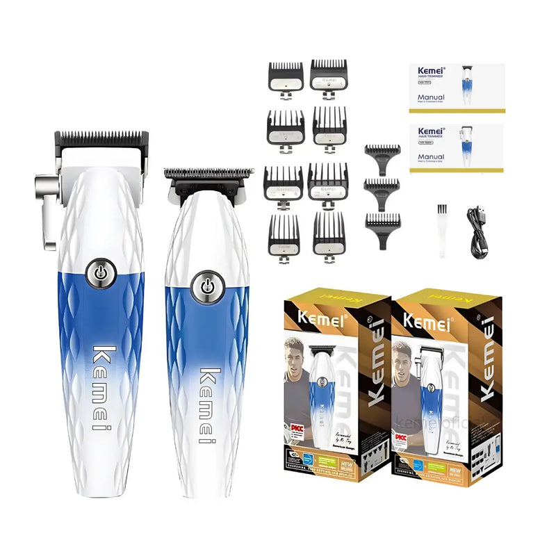 Kit Máquina de corte 10w Km-1689A + Acabamento 10w Km-1690A | Kemei ®