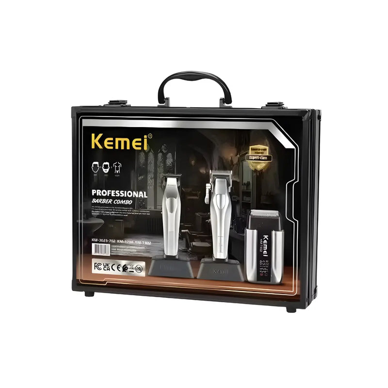 Kit Corte Km-1798 + Acabamento Km-3023 + Shaver Km-T402 | Kemei ®