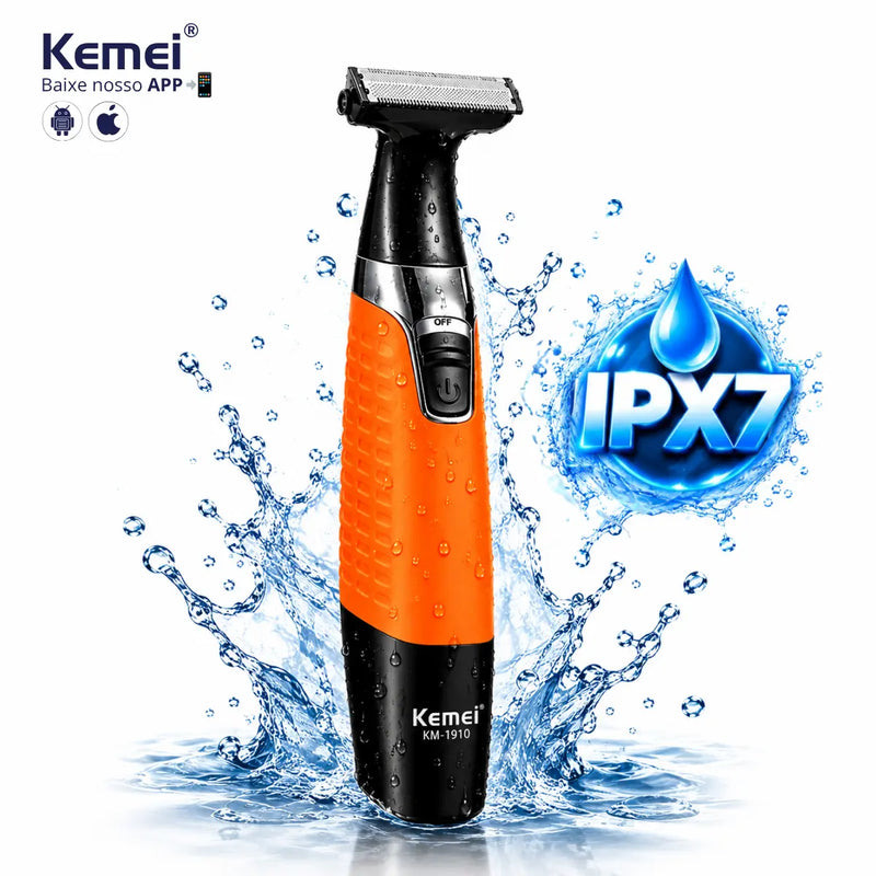 Aparador de Pelos Profissional IPX7 à Prova D'agua Km-1910 | Kemei ®