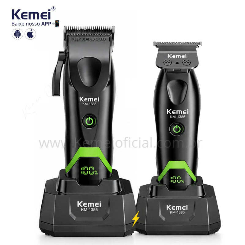 Lançamento Kit PRO Máquina de Corte Km-1386 + Acabamento Km-1385 | Kemei ®