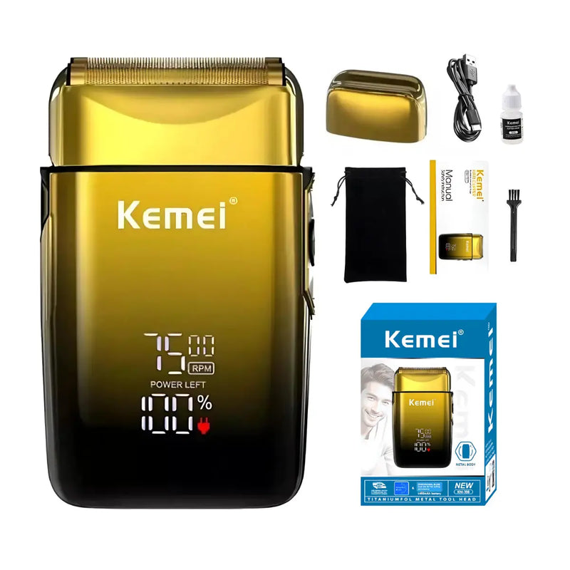 Kit Profissional Máquina de Acabamento Km-2210 + Shaver Km-TX10 | Kemei ®