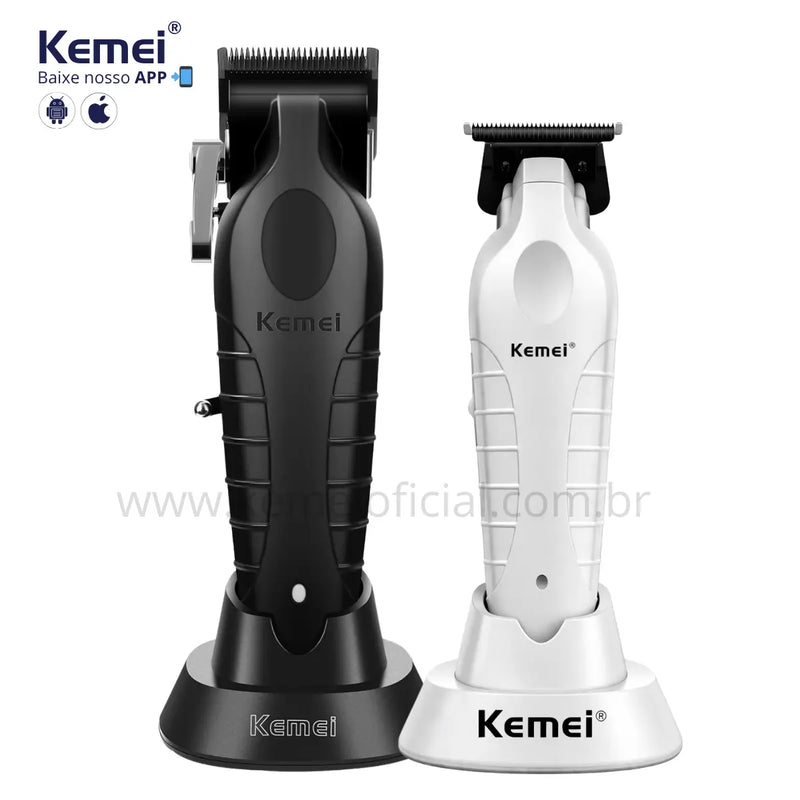 Kit Máquina de Corte Km-2296 + Acabamento com Base Km-2299 | Kemei ®
