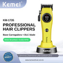 Máquina de Corte Brushless Profissional +Base Carregadora Km-1735 | Kemei ®