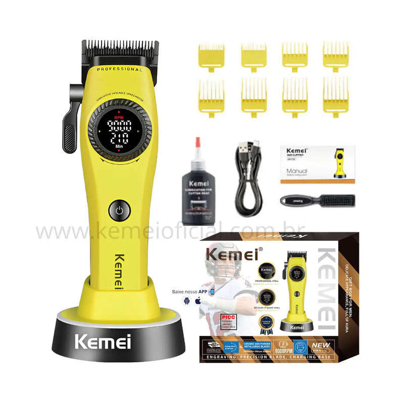 Kemei KM-1595 プロ用コードレストリマー １台 Kit Máquina de Corte Km-1735 + Acabamento Km-1595 | Kemei ®