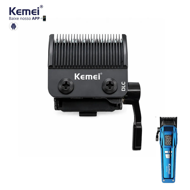 Lâmina de Substituição Completa Taper & Fade Máquina de corte Km-2796 | Kemei ®