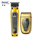 Kit Profissional Máquina de Acabamento 8w Km-1855 + Shaver Km-T360 | Kemei ®