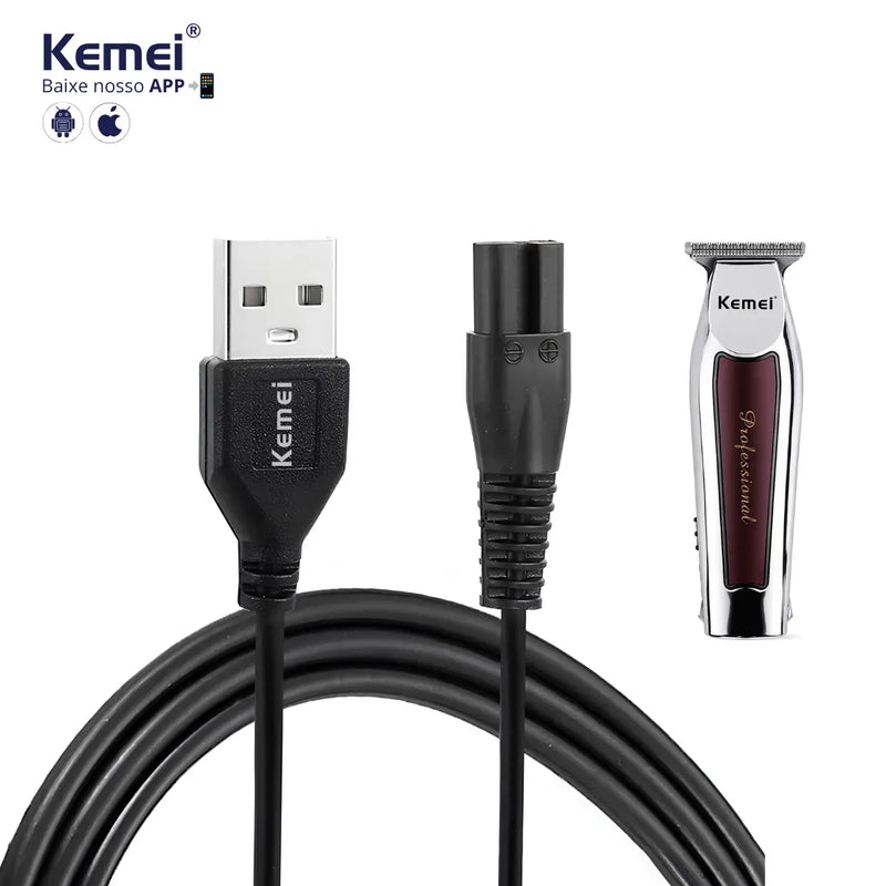 Cabo Carregador Para Máquina de acabamento Km-9163 | Kemei ®