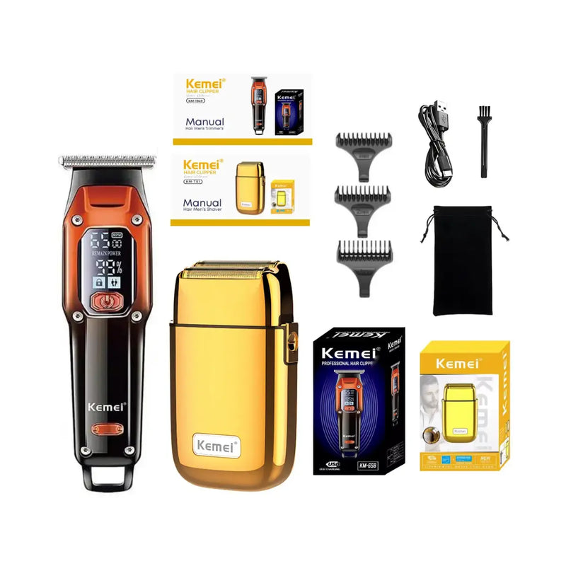 Máquina de Acabamento Km-658 + Shaver Km-TX1 | Kemei ®