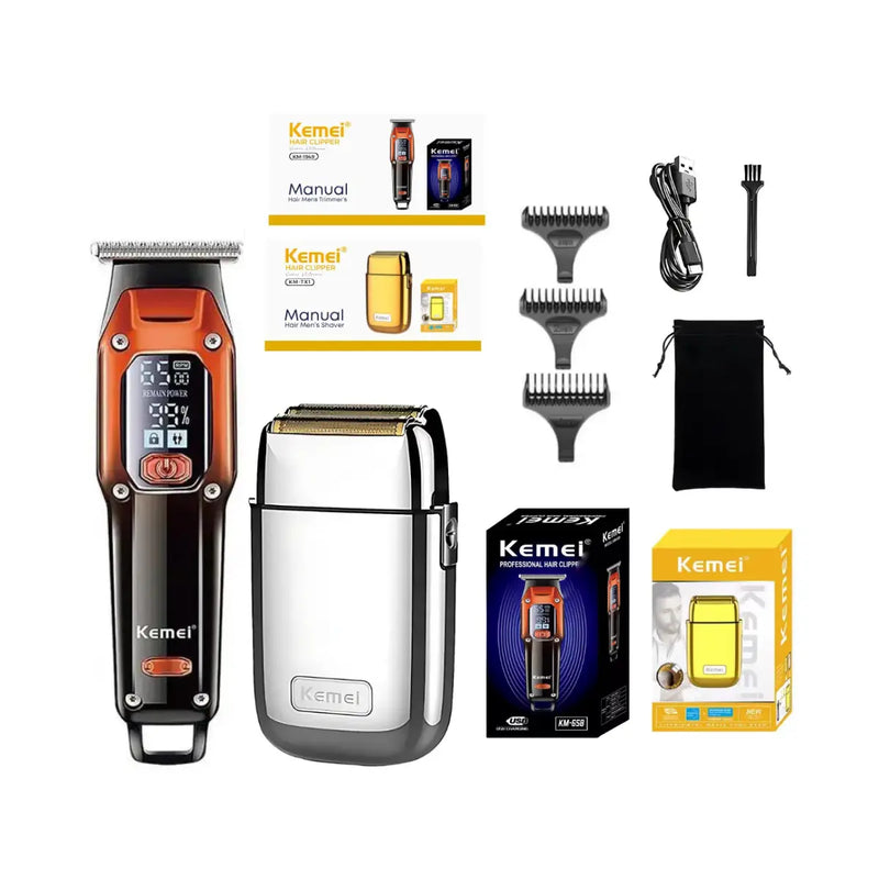 Máquina de Acabamento Km-658 + Shaver Km-TX1 | Kemei ®