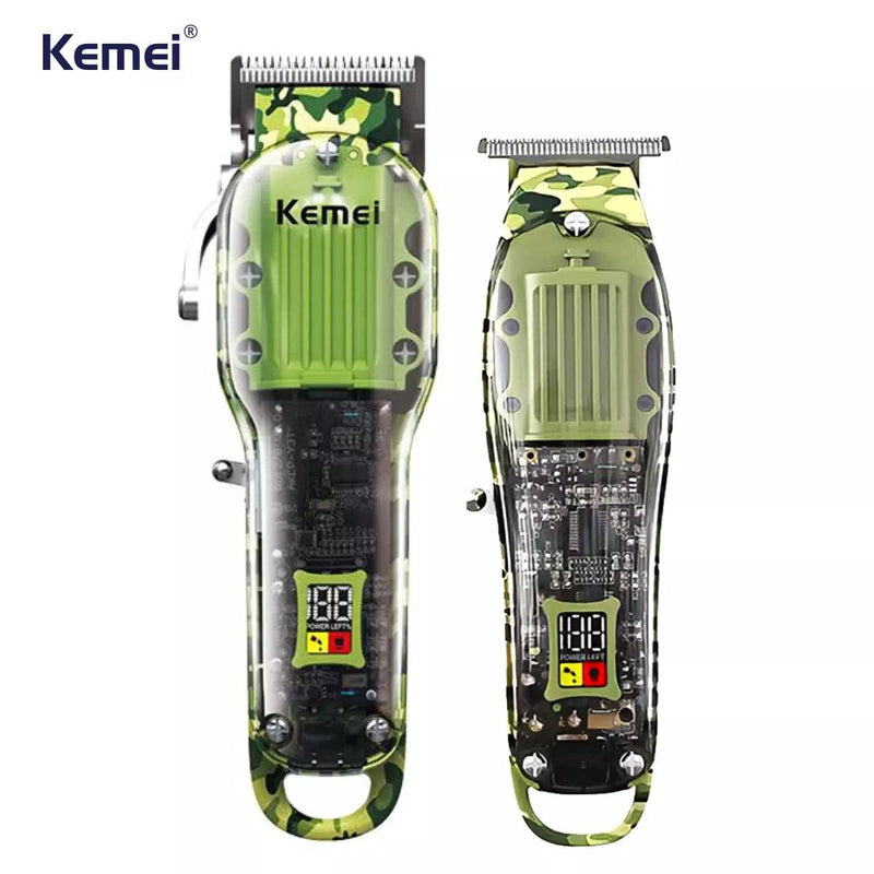 Kit Profissional Máquina de Corte 8w Km-1926 + Acabamento Km-1928 | Kemei ®